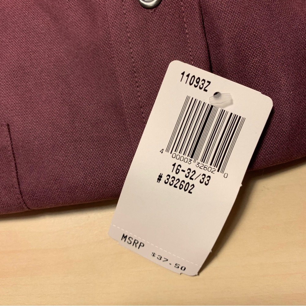 NWT Van Heusen button down microfiber long sleeve collared dress shirt 16 32/33 - Picture 3 of 3